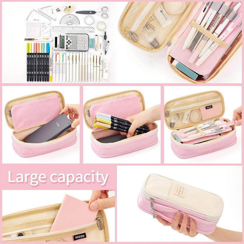 Pen Bag Big Capacity Pencil Pen Case Office College School Large Storage High Bag Pouch Holder Box Organizer,Pencil Case Pencil Pouch Handheld Pen Bag Cosmetic Portable Gift for Teens Girls Student