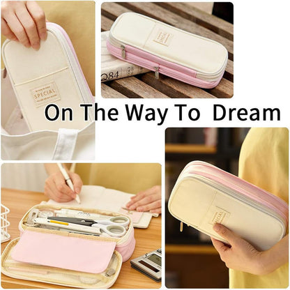 Pen Bag Big Capacity Pencil Pen Case Office College School Large Storage High Bag Pouch Holder Box Organizer,Pencil Case Pencil Pouch Handheld Pen Bag Cosmetic Portable Gift for Teens Girls Student