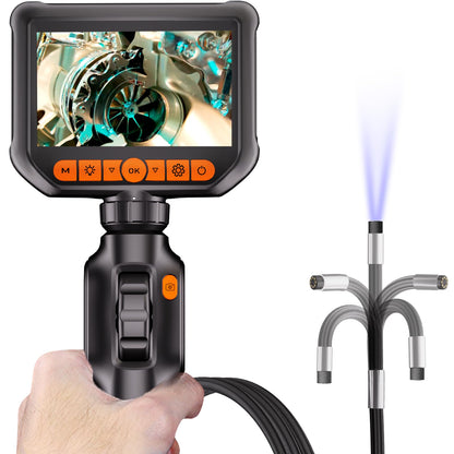 Two-Way Articulating Borescope, Daxiongmao Endoscope Camera with Light, Industrial Endoscope with 0.33in Articulated, for Automotive Aircraft Mechanics- 3.3FT