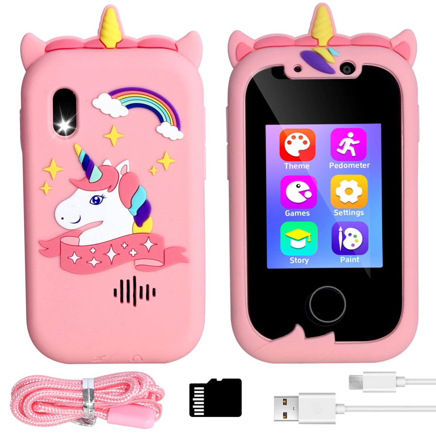 Daxiongmao Smart Phone for Kids & 3 -7 Year Old Boys Toys Unicorns Gifts Touchscreen Learning Toy Birthday Gifts