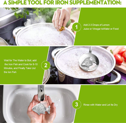 Daxiongmao Iron Fish Cooking Tool to Add Original Iron Supplement to Food and Water, Iron Supplement Tool