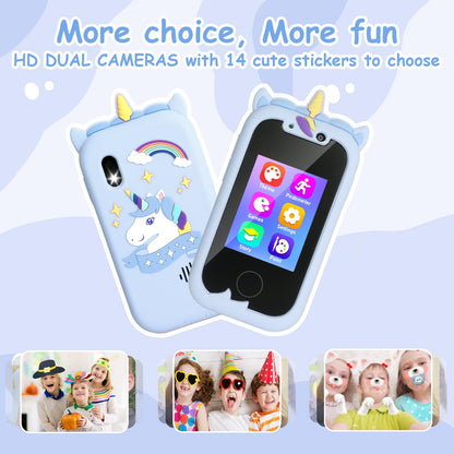 Daxiongmao Smart Phone for Kids & 3 -7 Year Old Boys Toys Unicorns Gifts Touchscreen Learning Toy Birthday Gifts